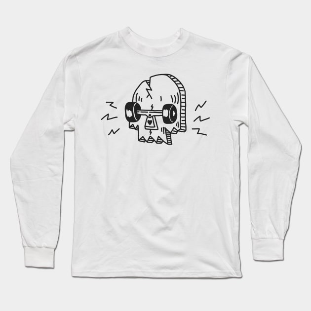 SKULL OF SKATEBOARD Long Sleeve T-Shirt by Vixie Hattori